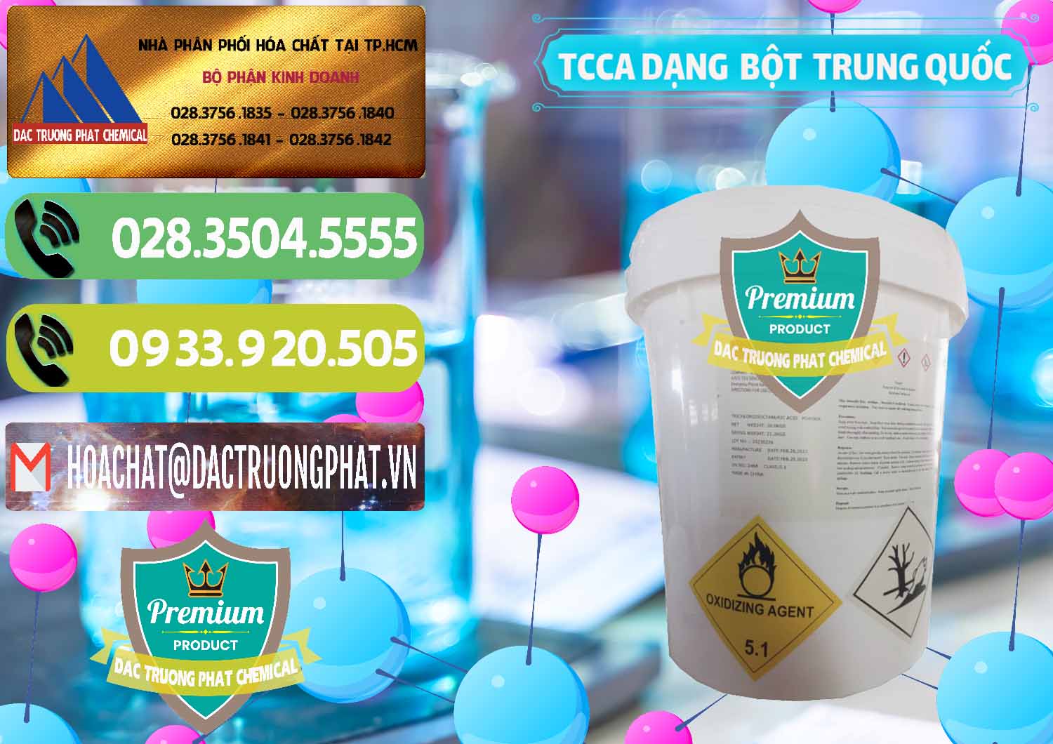 Đơn vị chuyên cung cấp - bán TCCA - Acid Trichloroisocyanuric Dạng Bột Thùng 20kg Trung Quốc China - 0386 - Nơi chuyên phân phối - kinh doanh hóa chất tại TP.HCM - hoachatmientay.vn