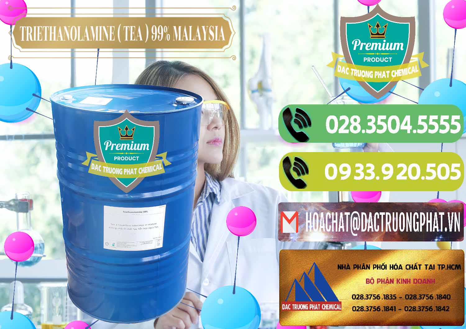 Chuyên bán và cung ứng TEA - Triethanolamine 99% Mã Lai Malaysia - 0323 - Chuyên kinh doanh & cung cấp hóa chất tại TP.HCM - hoachatmientay.vn