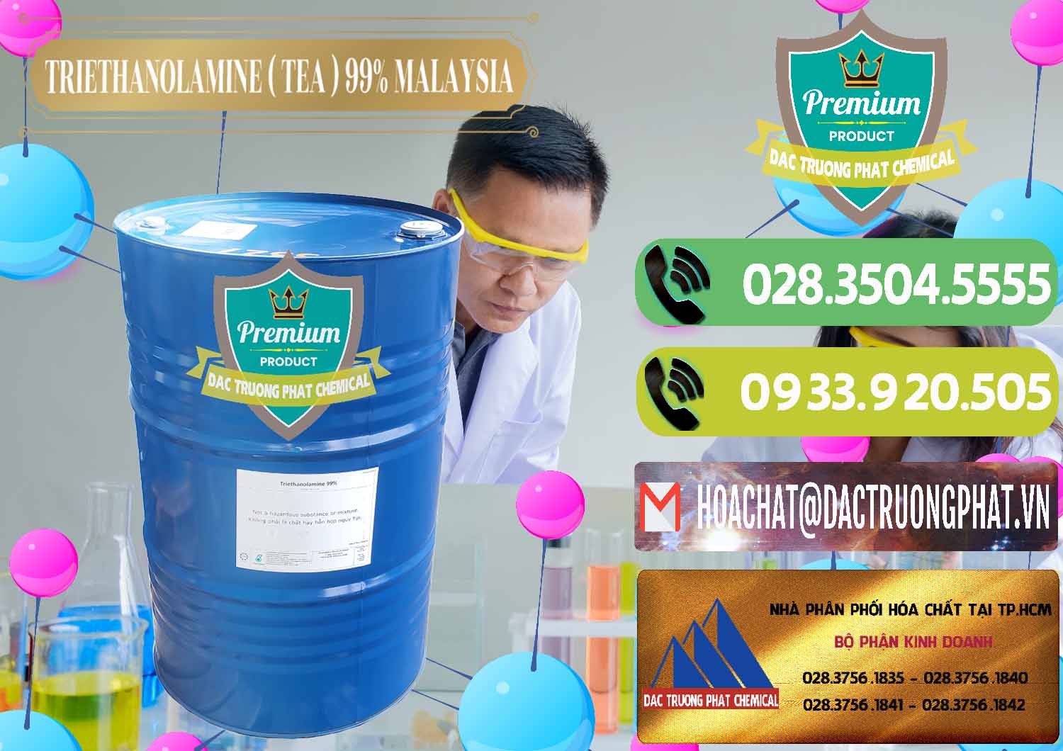 Đơn vị kinh doanh _ bán TEA - Triethanolamine 99% Mã Lai Malaysia - 0323 - Công ty chuyên cung cấp - bán hóa chất tại TP.HCM - hoachatmientay.vn
