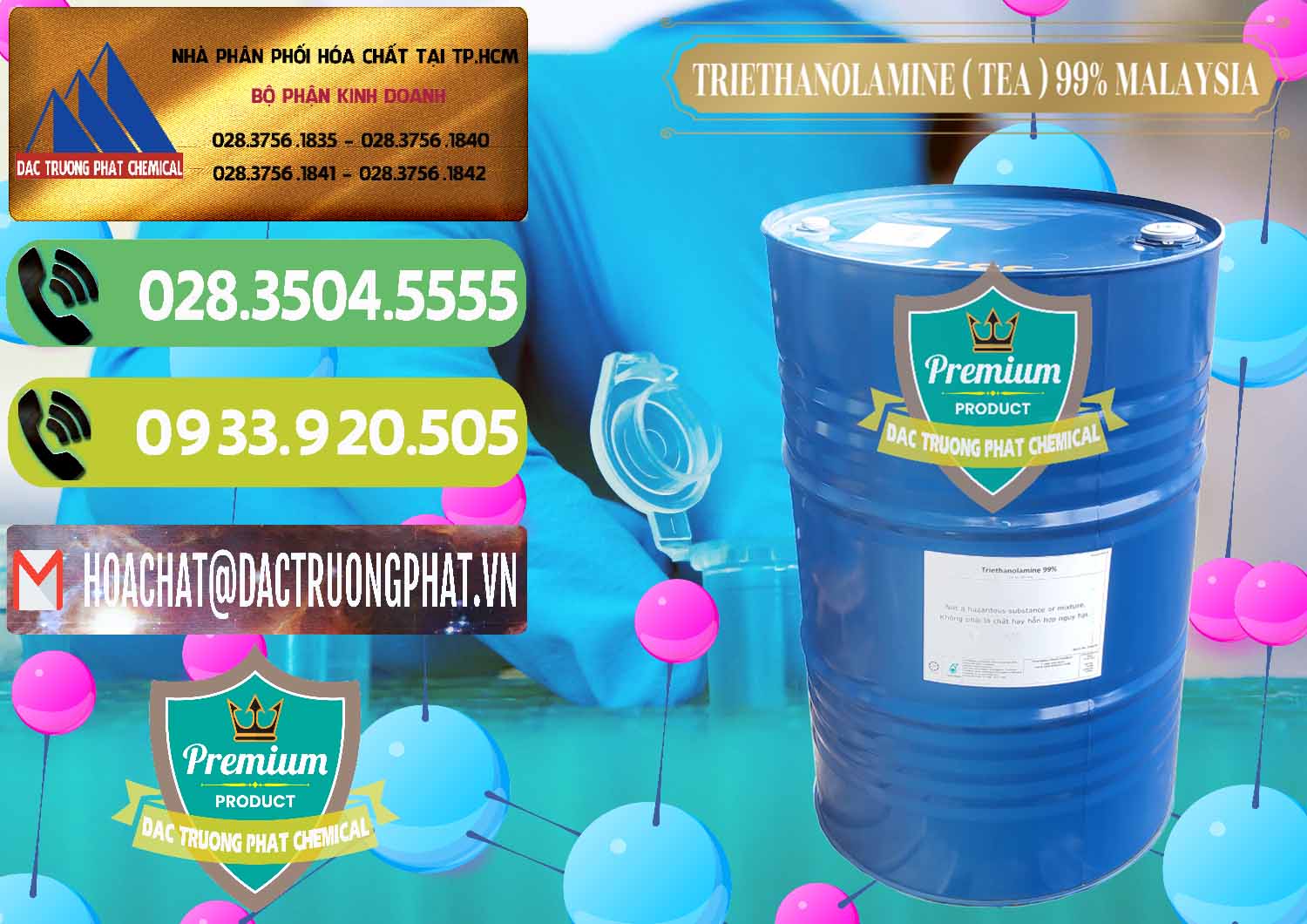 Nơi chuyên phân phối & bán TEA - Triethanolamine 99% Mã Lai Malaysia - 0323 - Nhập khẩu & cung cấp hóa chất tại TP.HCM - hoachatmientay.vn