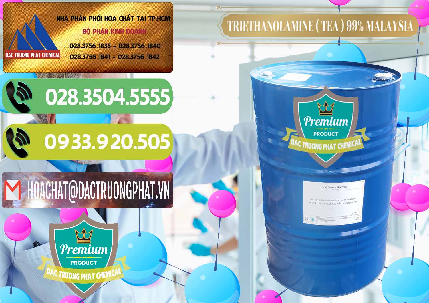 Cty bán ( phân phối ) TEA - Triethanolamine 99% Mã Lai Malaysia - 0323 - Nơi phân phối & kinh doanh hóa chất tại TP.HCM - hoachatmientay.vn