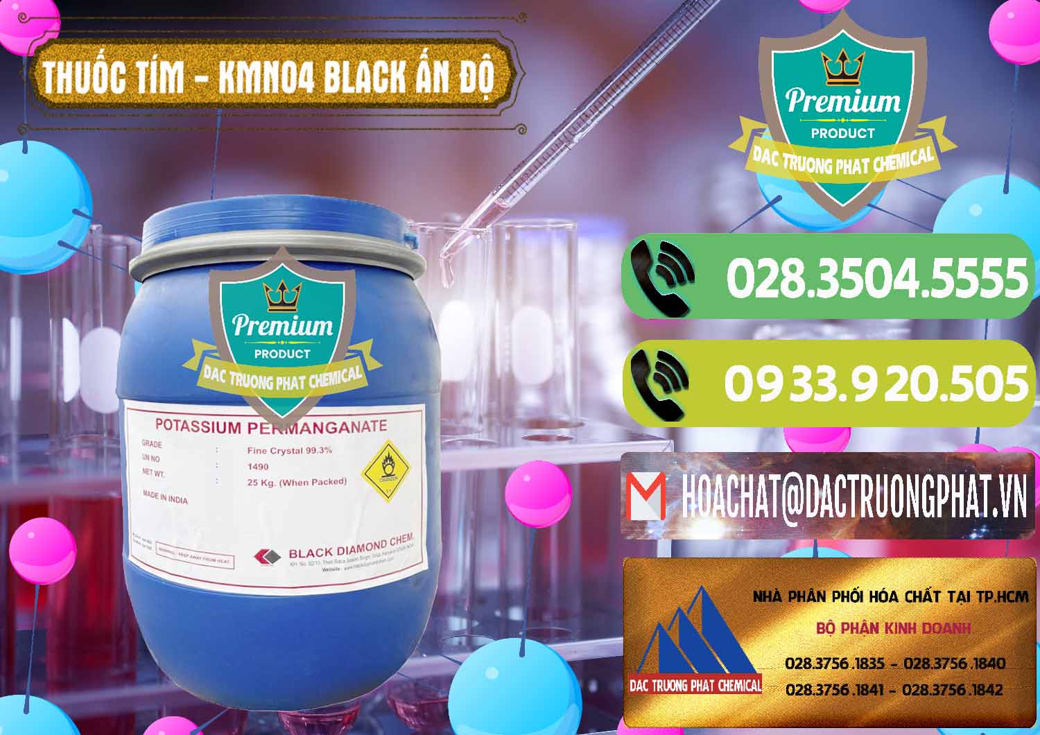 Nơi bán ( phân phối ) Thuốc Tím - KMNO4 Black Diamond Ấn Độ India - 0414 - Cty phân phối ( cung cấp ) hóa chất tại TP.HCM - hoachatmientay.vn