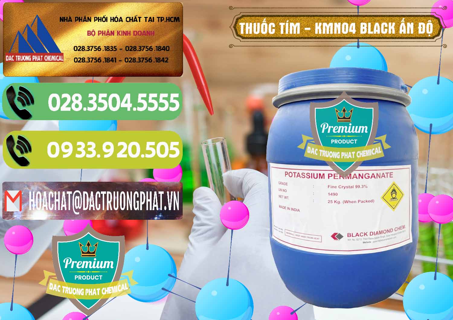 Nơi bán và phân phối Thuốc Tím - KMNO4 Black Diamond Ấn Độ India - 0414 - Nơi phân phối _ kinh doanh hóa chất tại TP.HCM - hoachatmientay.vn