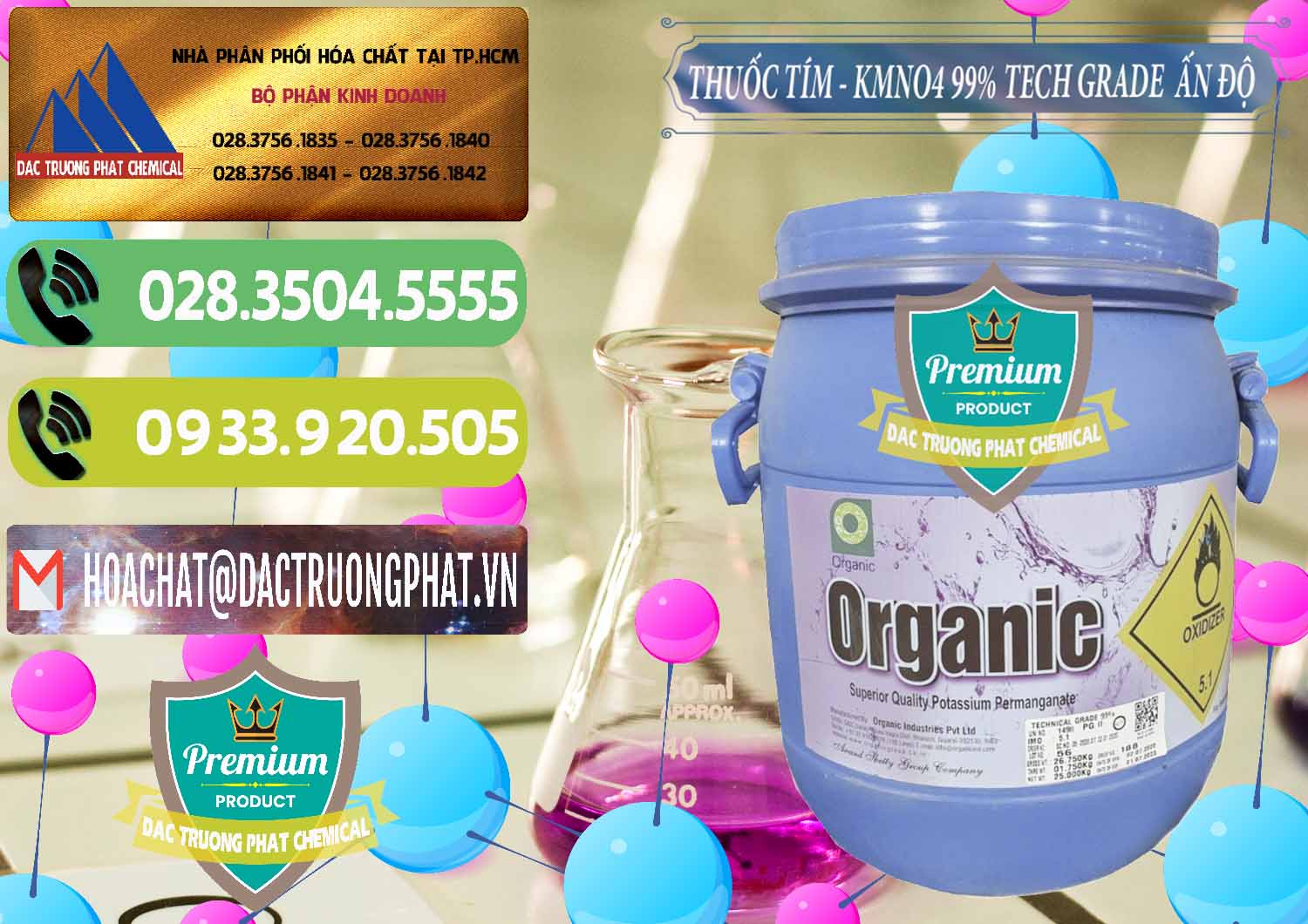 Cty bán ( phân phối ) Thuốc Tím - KMNO4 99% Organic Group Ấn Độ India - 0250 - Nơi chuyên phân phối - cung ứng hóa chất tại TP.HCM - hoachatmientay.vn