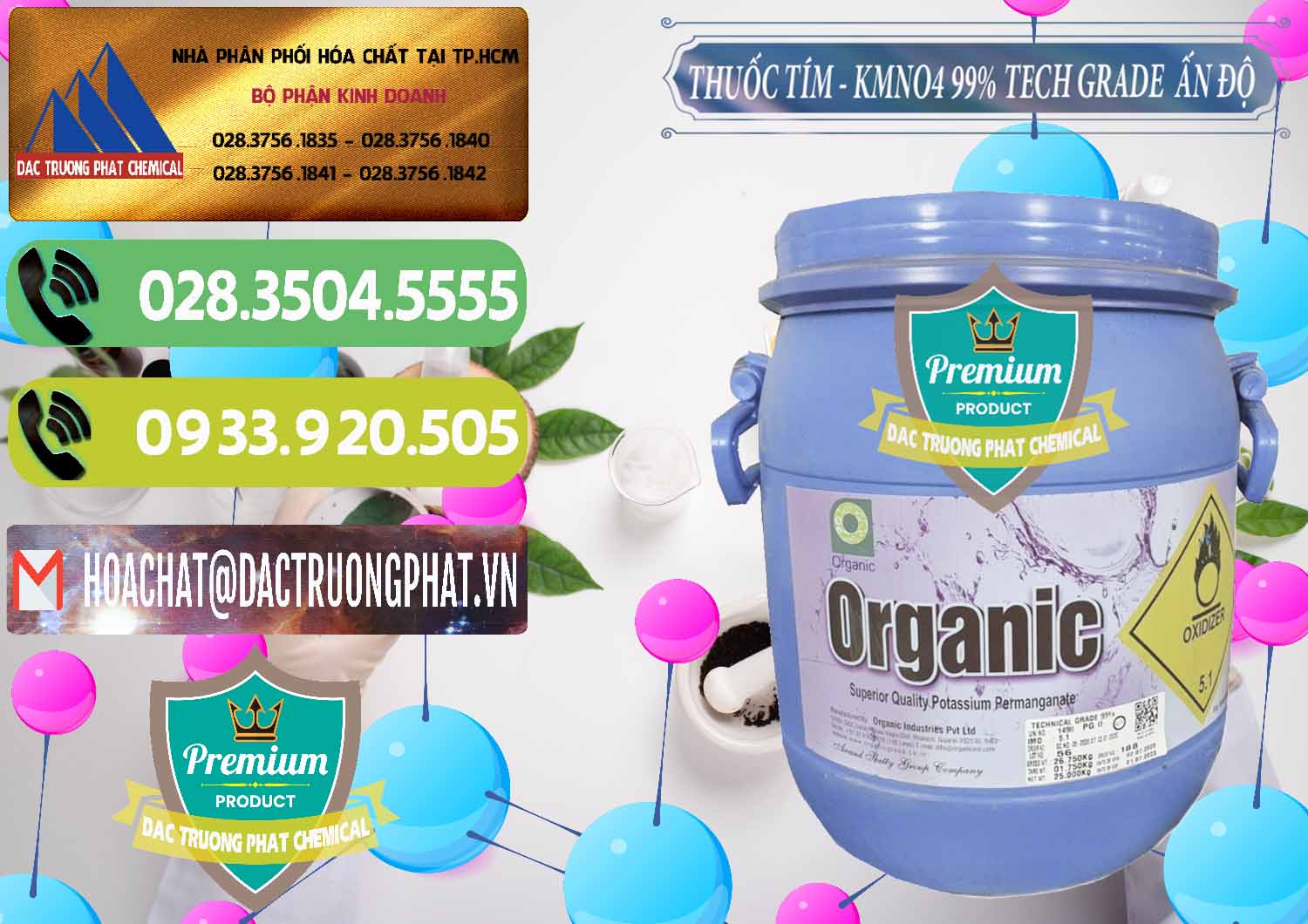 Nơi cung ứng - bán Thuốc Tím - KMNO4 99% Organic Group Ấn Độ India - 0250 - Đơn vị cung cấp ( phân phối ) hóa chất tại TP.HCM - hoachatmientay.vn
