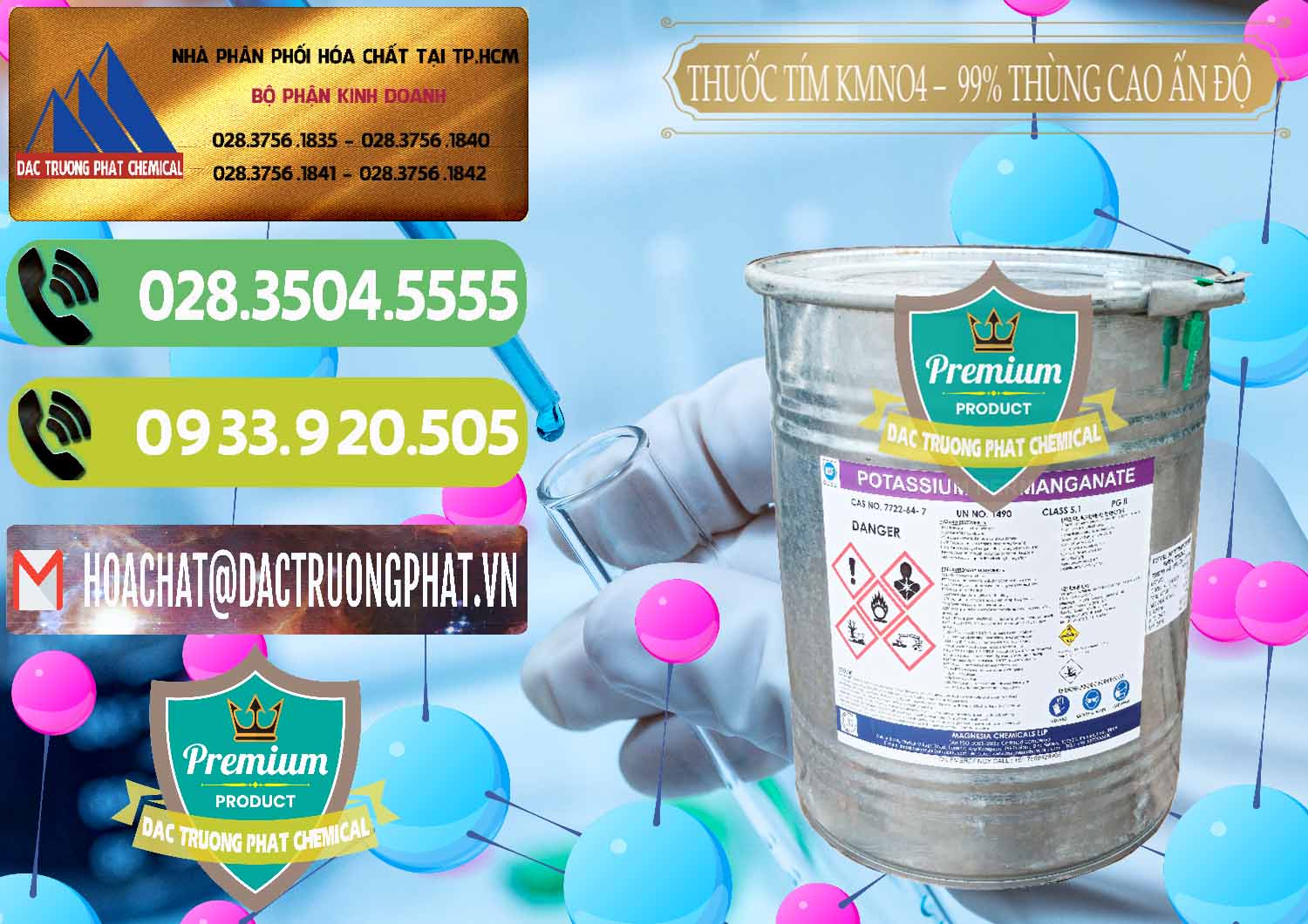 Công ty chuyên cung cấp & bán Thuốc Tím - KMNO4 Thùng Cao 99% Magnesia Chemicals Ấn Độ India - 0164 - Cty chuyên cung cấp và bán hóa chất tại TP.HCM - hoachatmientay.vn