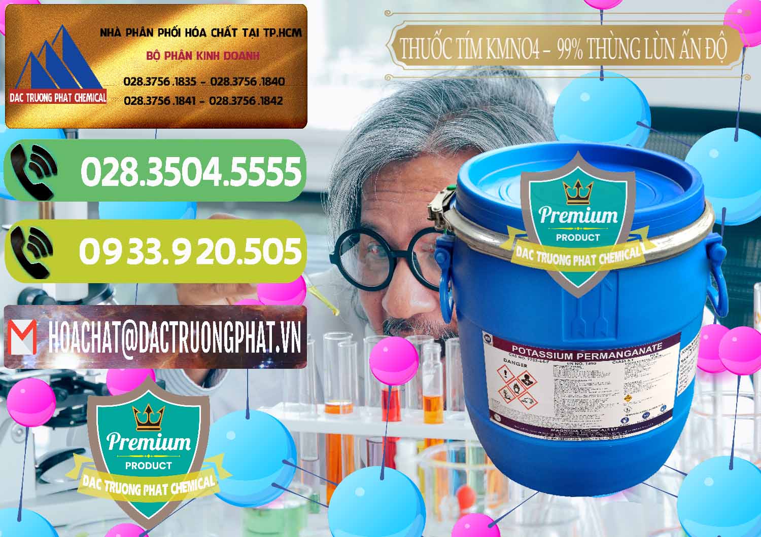 Cty chuyên cung ứng _ bán Thuốc Tím - KMNO4 Thùng Lùn 99% Magnesia Chemicals Ấn Độ India - 0165 - Đơn vị chuyên bán & phân phối hóa chất tại TP.HCM - hoachatmientay.vn