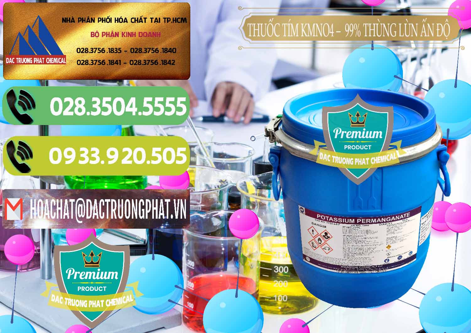 Công ty nhập khẩu ( bán ) Thuốc Tím - KMNO4 Thùng Lùn 99% Magnesia Chemicals Ấn Độ India - 0165 - Chuyên cung cấp và kinh doanh hóa chất tại TP.HCM - hoachatmientay.vn