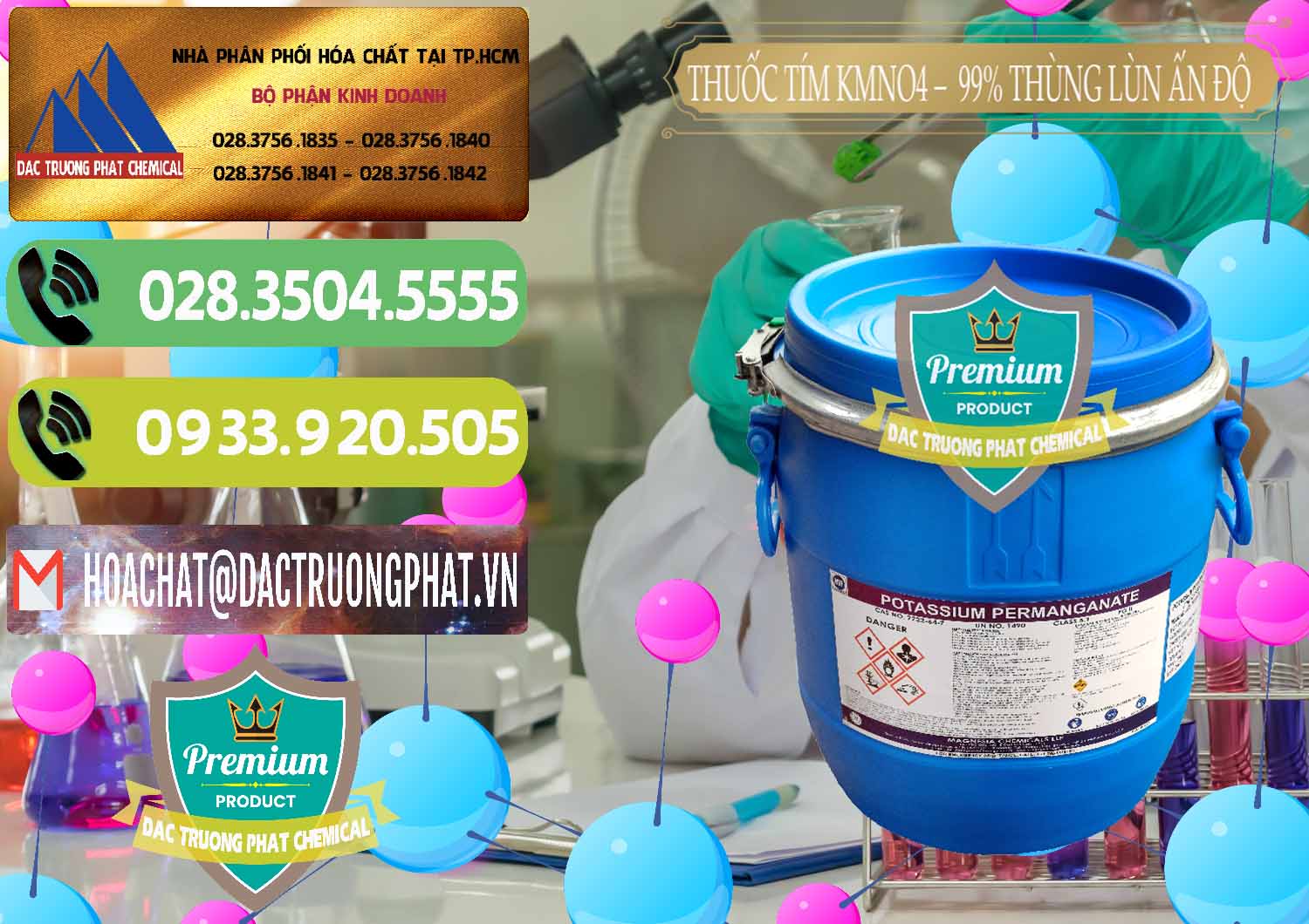 Nơi bán & cung cấp Thuốc Tím - KMNO4 Thùng Lùn 99% Magnesia Chemicals Ấn Độ India - 0165 - Công ty bán _ cung cấp hóa chất tại TP.HCM - hoachatmientay.vn