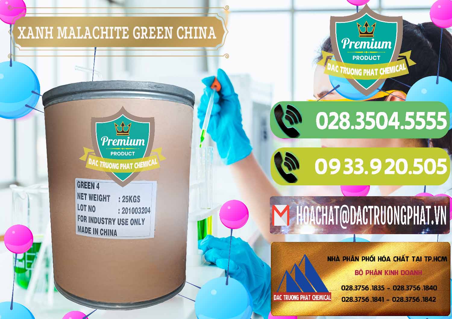 Công ty chuyên bán và phân phối Xanh Malachite Green Trung Quốc China - 0325 - Chuyên cung cấp - kinh doanh hóa chất tại TP.HCM - hoachatmientay.vn