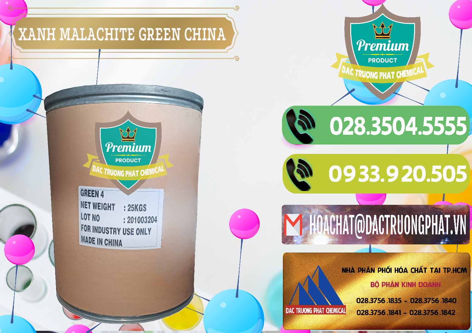Cty cung ứng - bán Xanh Malachite Green Trung Quốc China - 0325 - Cty cung cấp _ nhập khẩu hóa chất tại TP.HCM - hoachatmientay.vn