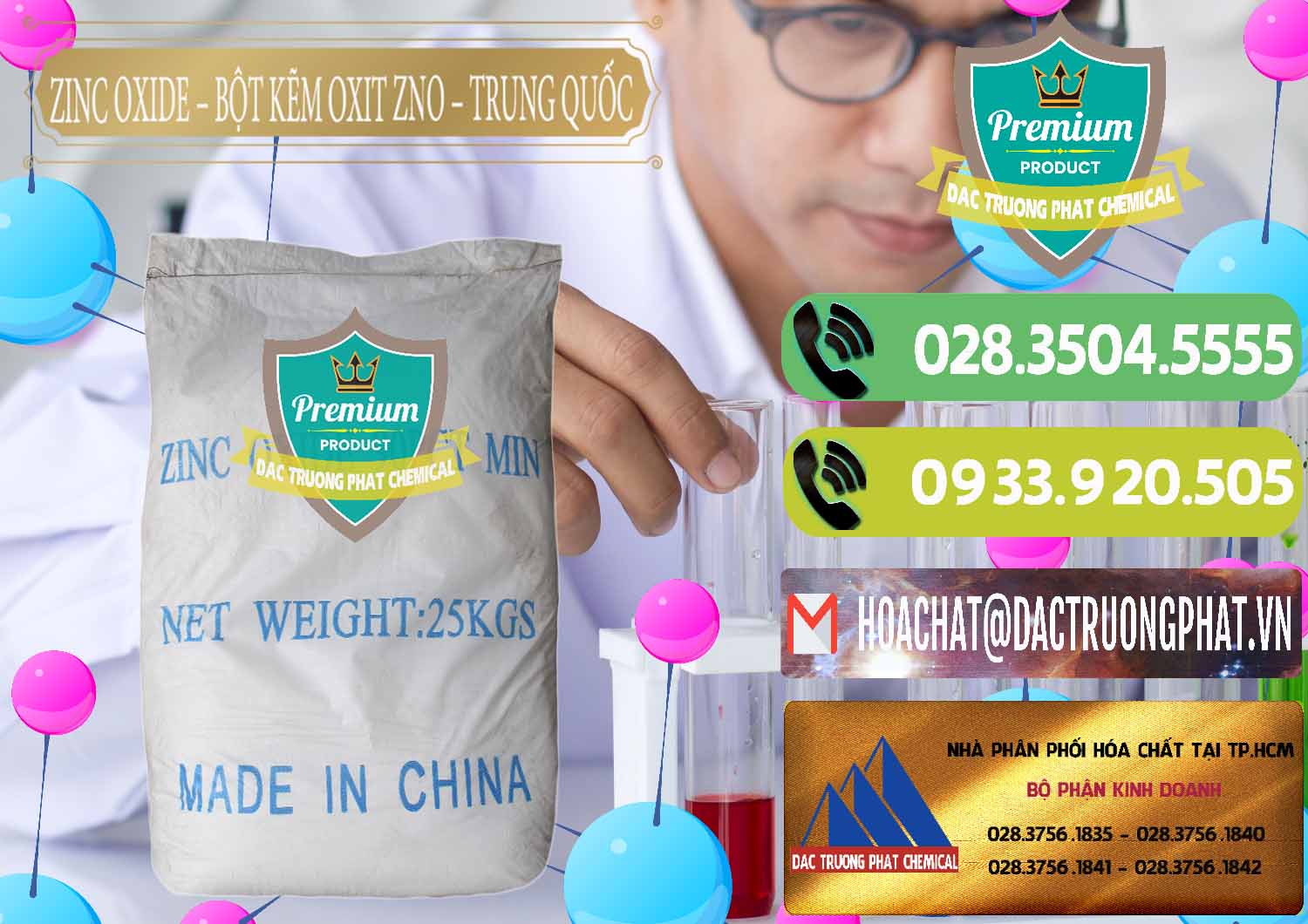 Chuyên phân phối và bán Zinc Oxide - Bột Kẽm Oxit ZNO Trung Quốc China - 0182 - Cty phân phối _ nhập khẩu hóa chất tại TP.HCM - hoachatmientay.vn