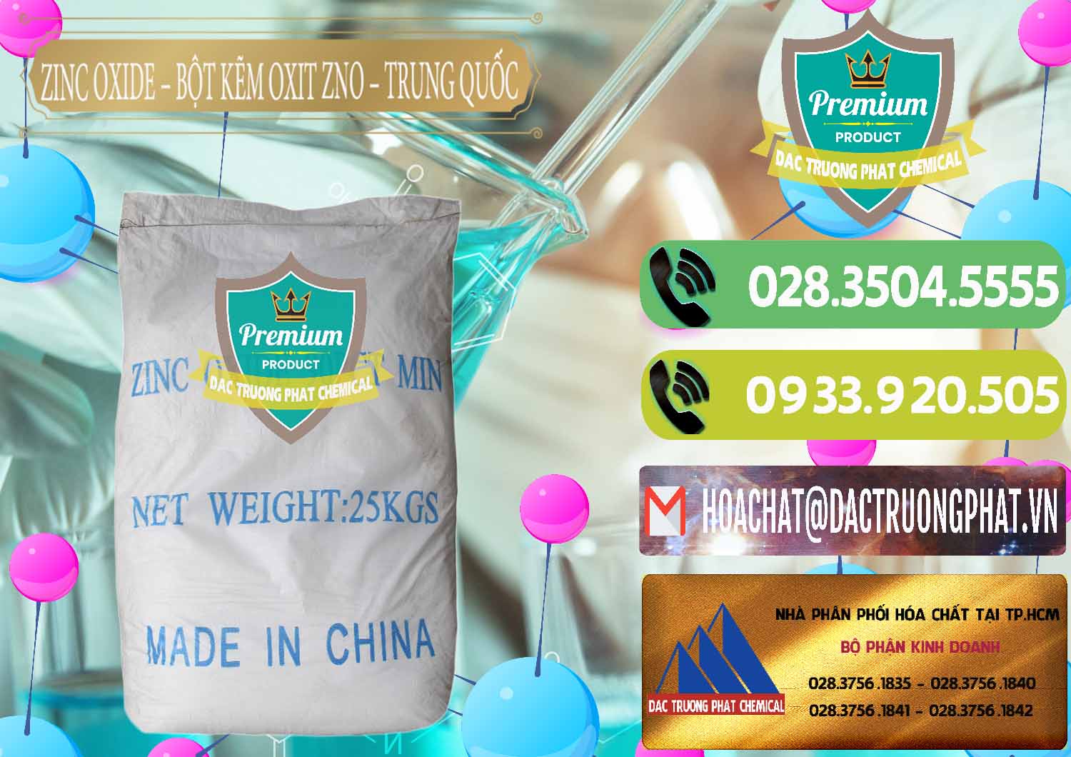 Cty bán _ cung cấp Zinc Oxide - Bột Kẽm Oxit ZNO Trung Quốc China - 0182 - Cty chuyên cung cấp _ nhập khẩu hóa chất tại TP.HCM - hoachatmientay.vn
