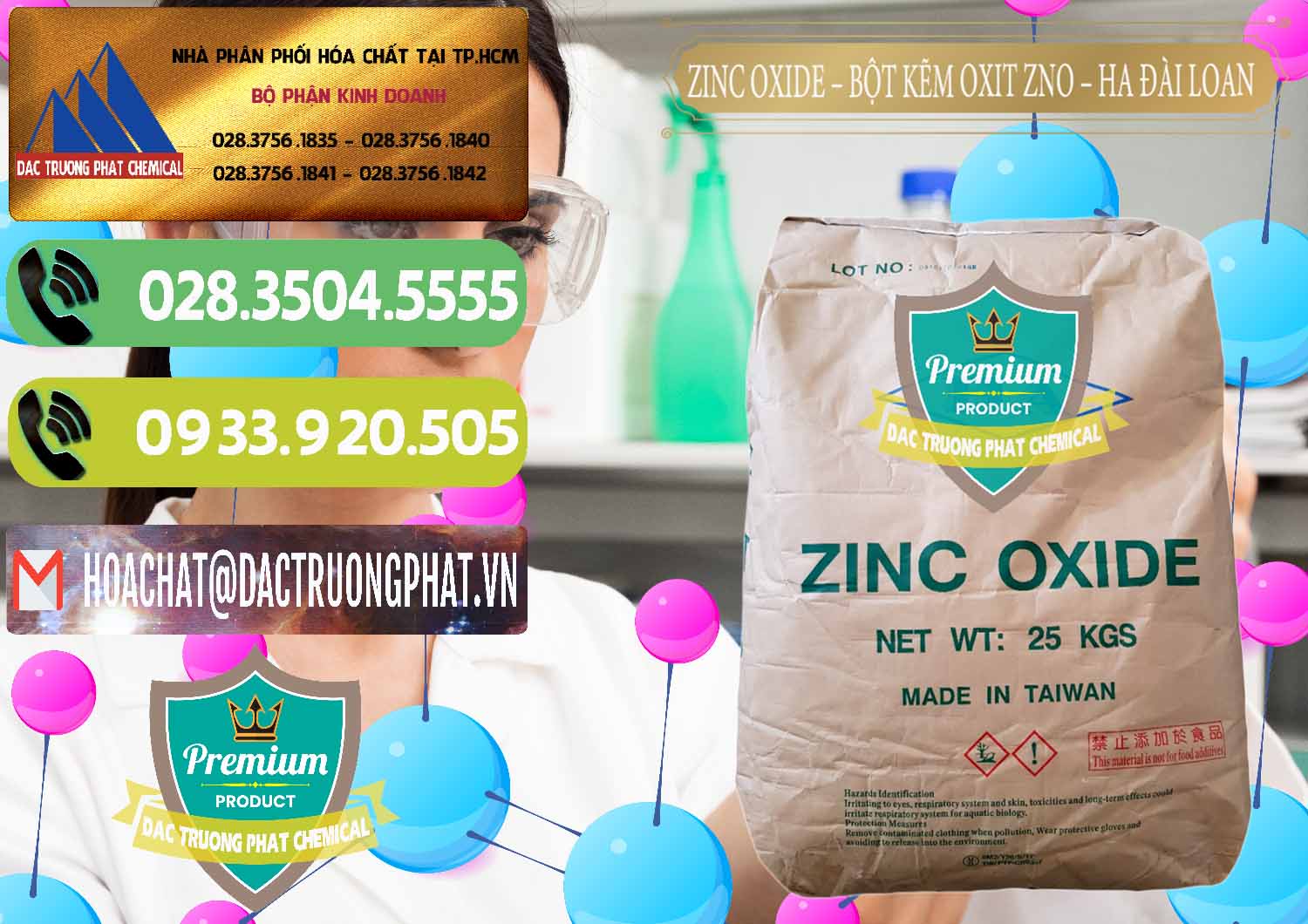Cty chuyên phân phối & bán Zinc Oxide - Bột Kẽm Oxit ZNO HA Đài Loan Taiwan - 0180 - Phân phối & bán hóa chất tại TP.HCM - hoachatmientay.vn