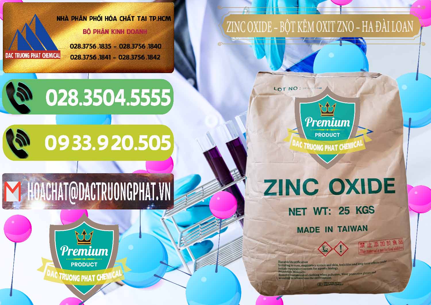 Cty bán & cung cấp Zinc Oxide - Bột Kẽm Oxit ZNO HA Đài Loan Taiwan - 0180 - Đơn vị chuyên kinh doanh & phân phối hóa chất tại TP.HCM - hoachatmientay.vn