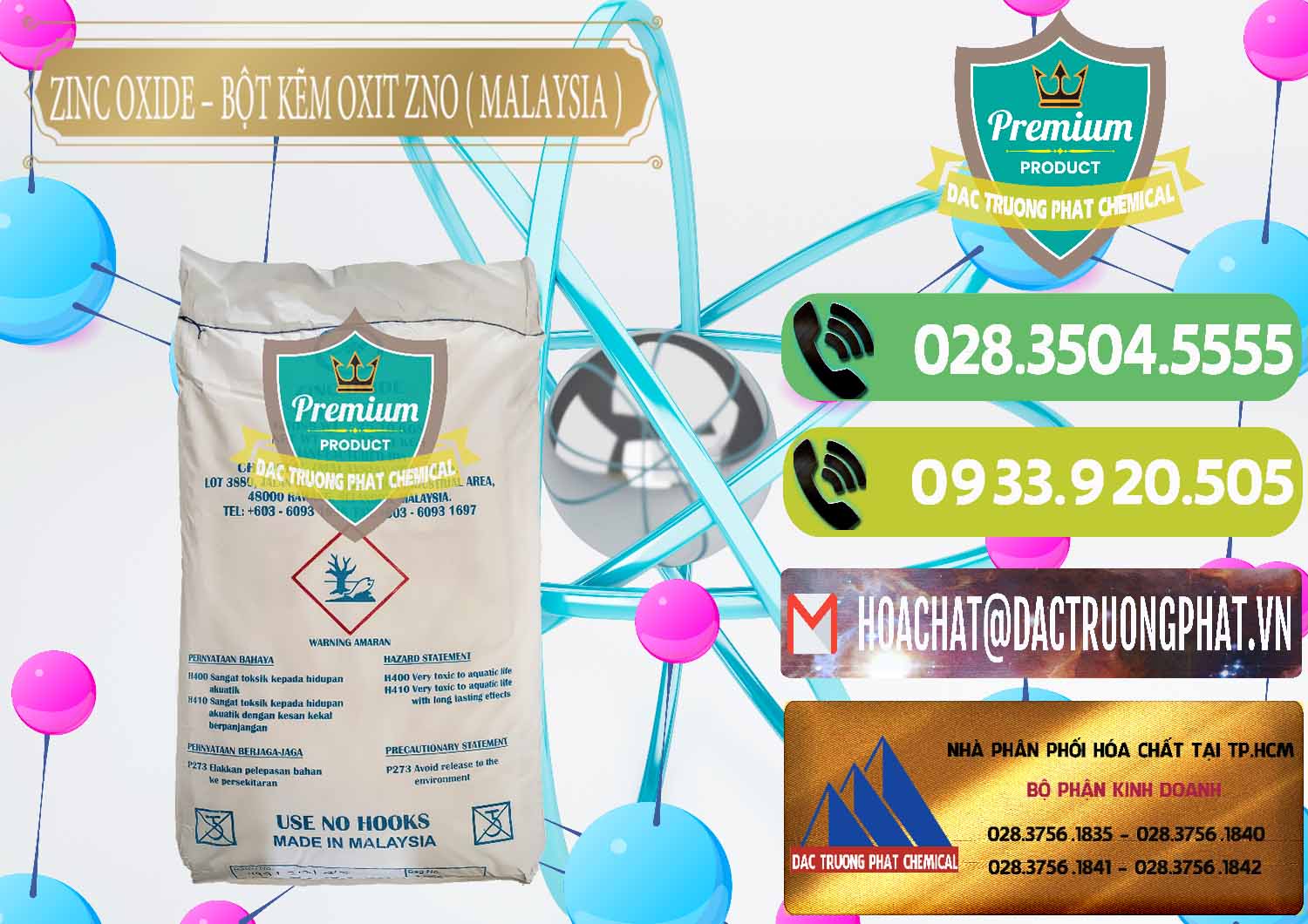 Nhập khẩu và bán Zinc Oxide - Bột Kẽm Oxit ZNO Malaysia - 0179 - Cty chuyên phân phối & kinh doanh hóa chất tại TP.HCM - hoachatmientay.vn