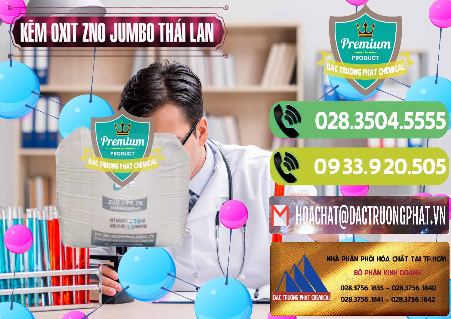Bán - cung cấp Zinc Oxide - Bột Kẽm Oxit ZNO Jumbo Bành Thái Lan Thailand - 0370 - Nơi chuyên phân phối - cung ứng hóa chất tại TP.HCM - hoachatmientay.vn