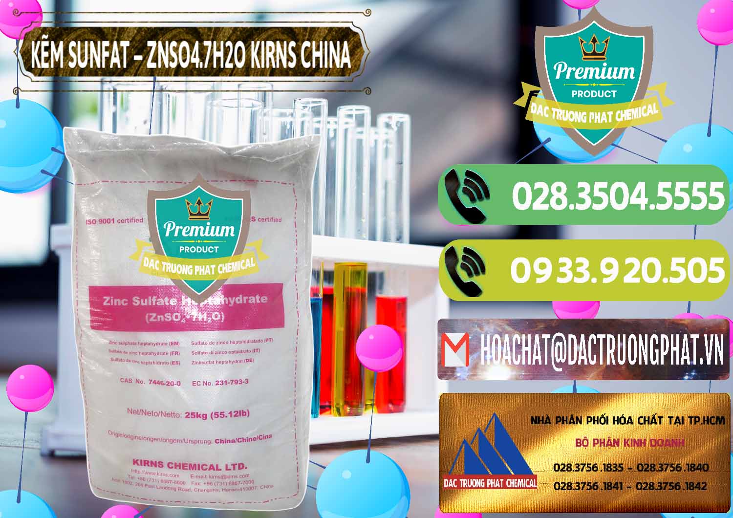 Chuyên cung cấp và bán Kẽm Sunfat – ZNSO4.7H2O Kirns Trung Quốc China - 0089 - Cty chuyên bán _ phân phối hóa chất tại TP.HCM - hoachatmientay.vn