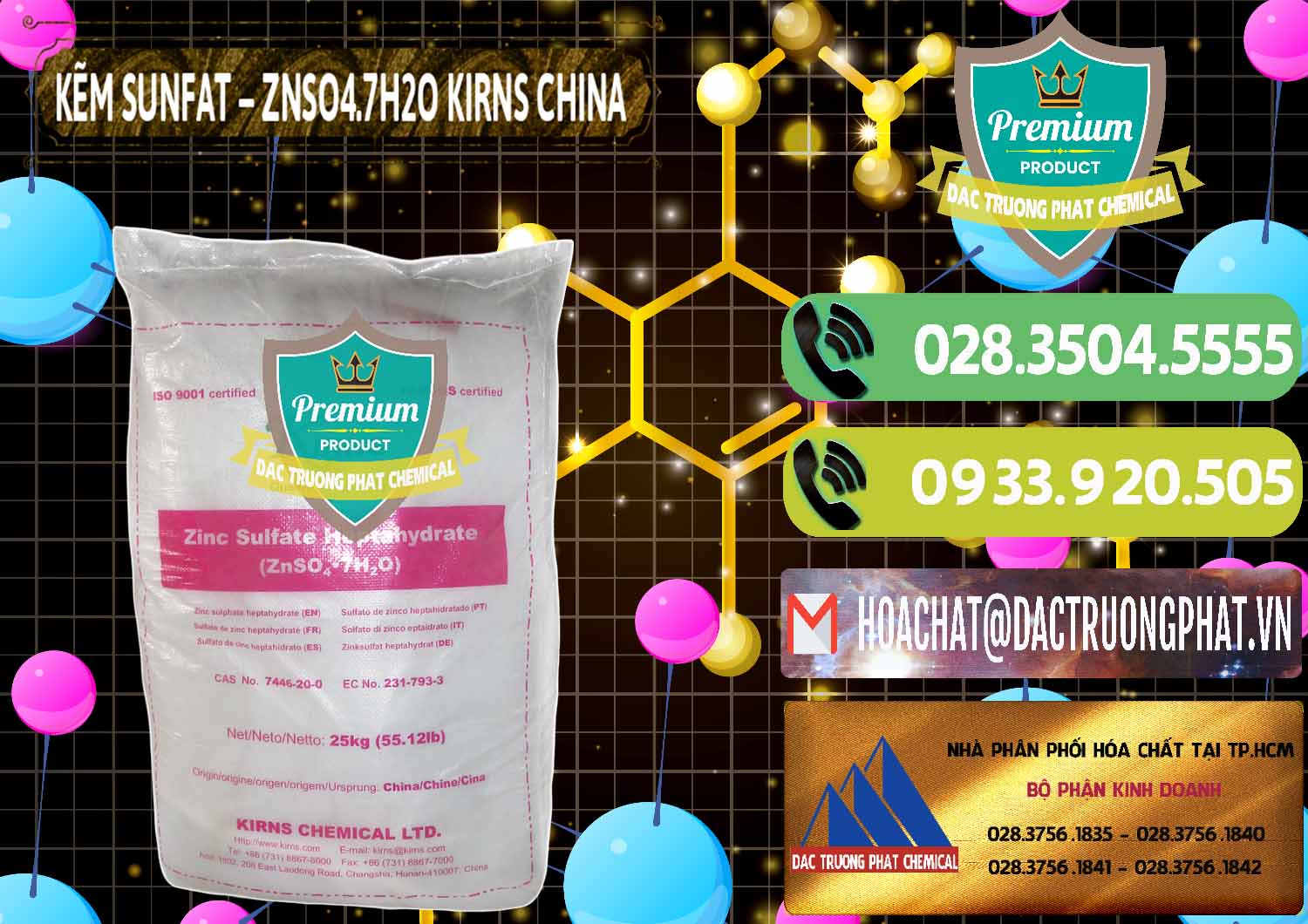 Công ty chuyên cung cấp ( bán ) Kẽm Sunfat – ZNSO4.7H2O Kirns Trung Quốc China - 0089 - Chuyên cung cấp ( kinh doanh ) hóa chất tại TP.HCM - hoachatmientay.vn