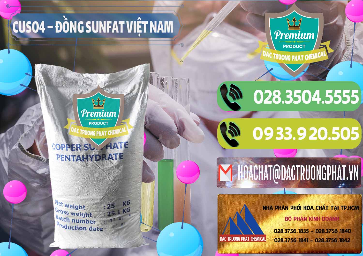 Chuyên phân phối _ bán CuSO4 – Đồng Sunfat Dạng Bột Việt Nam - 0196 - Cty cung cấp và kinh doanh hóa chất tại TP.HCM - hoachatmientay.vn