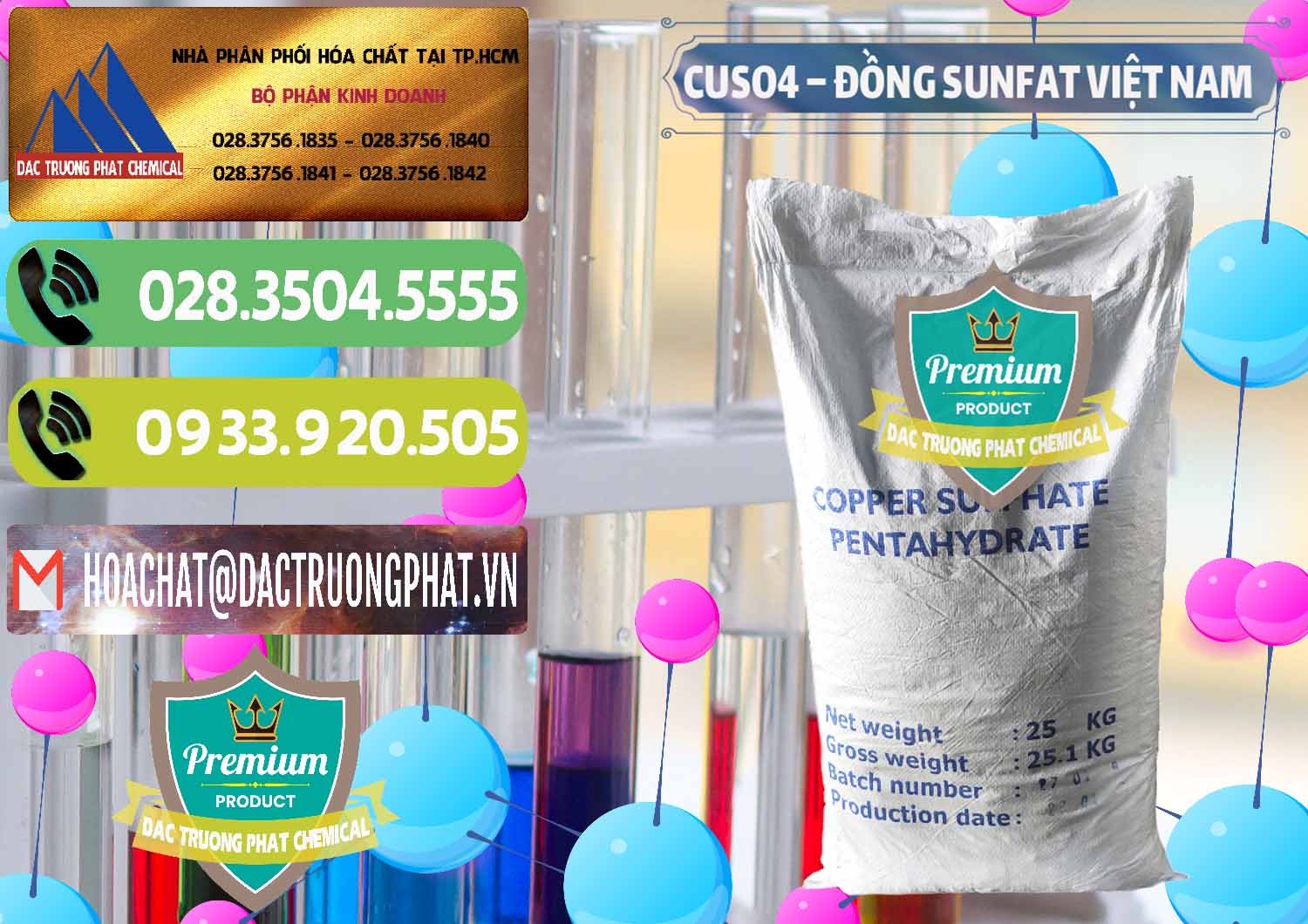 Cung cấp - kinh doanh CuSO4 – Đồng Sunfat Dạng Bột Việt Nam - 0196 - Đơn vị phân phối ( cung cấp ) hóa chất tại TP.HCM - hoachatmientay.vn