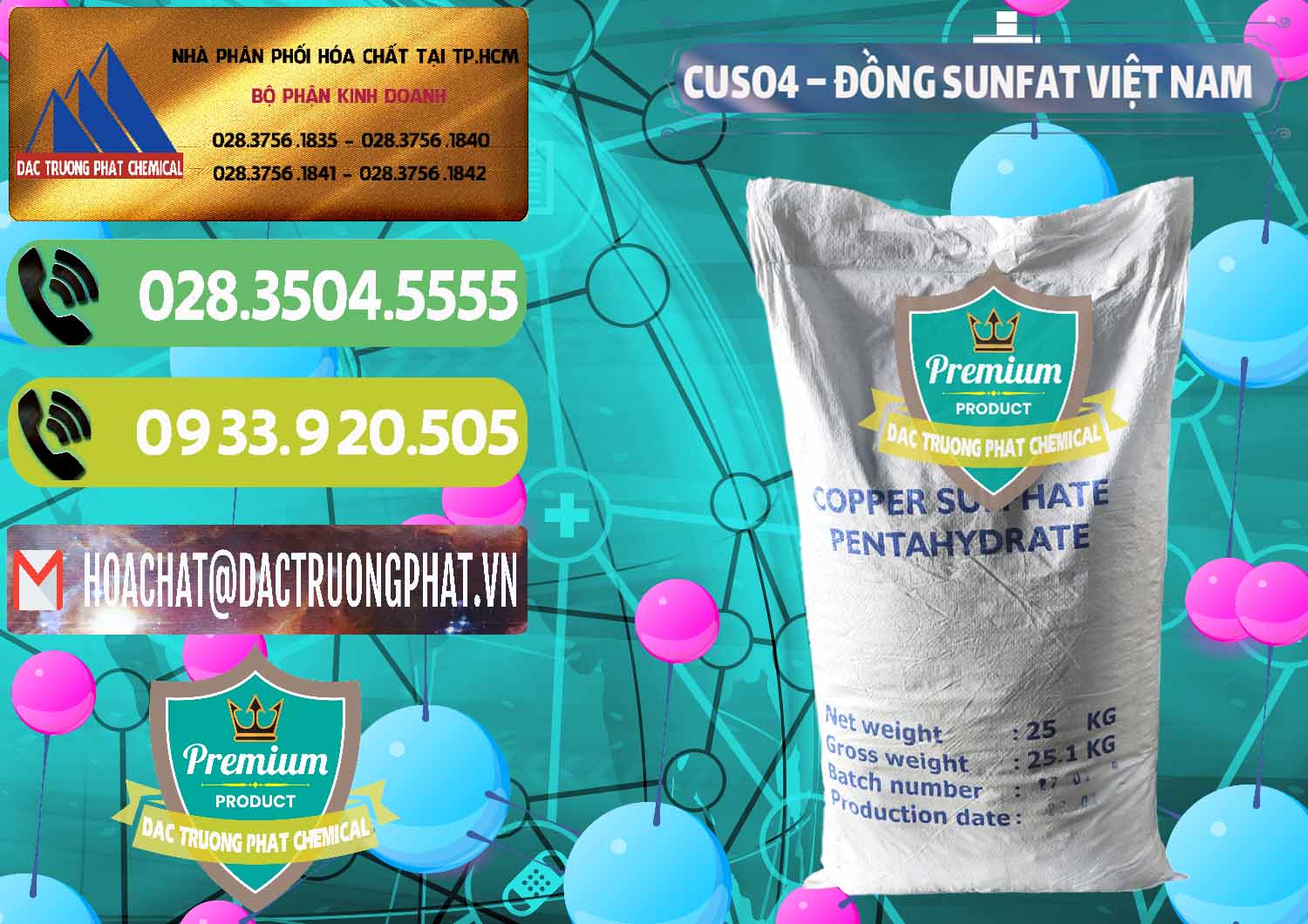 Công ty chuyên kinh doanh - cung cấp CuSO4 – Đồng Sunfat Dạng Bột Việt Nam - 0196 - Nhà cung ứng và bán hóa chất tại TP.HCM - hoachatmientay.vn