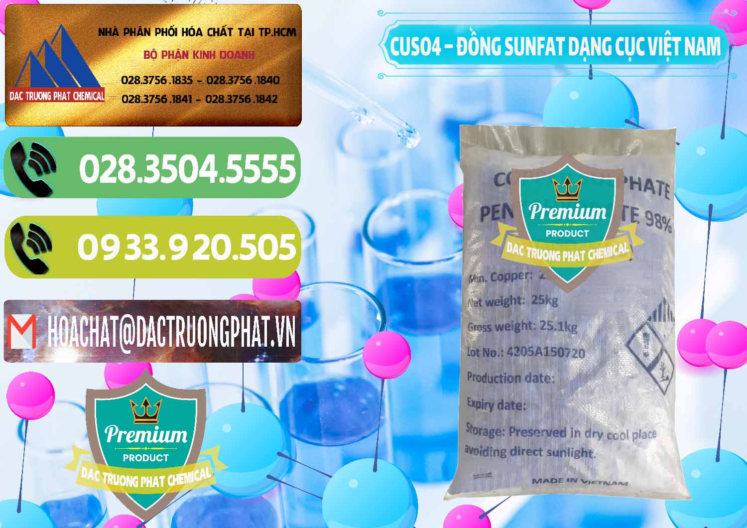 Công ty chuyên kinh doanh & phân phối CUSO4 – Đồng Sunfat Dạng Cục Việt Nam - 0303 - Cty chuyên kinh doanh và cung cấp hóa chất tại TP.HCM - hoachatmientay.vn