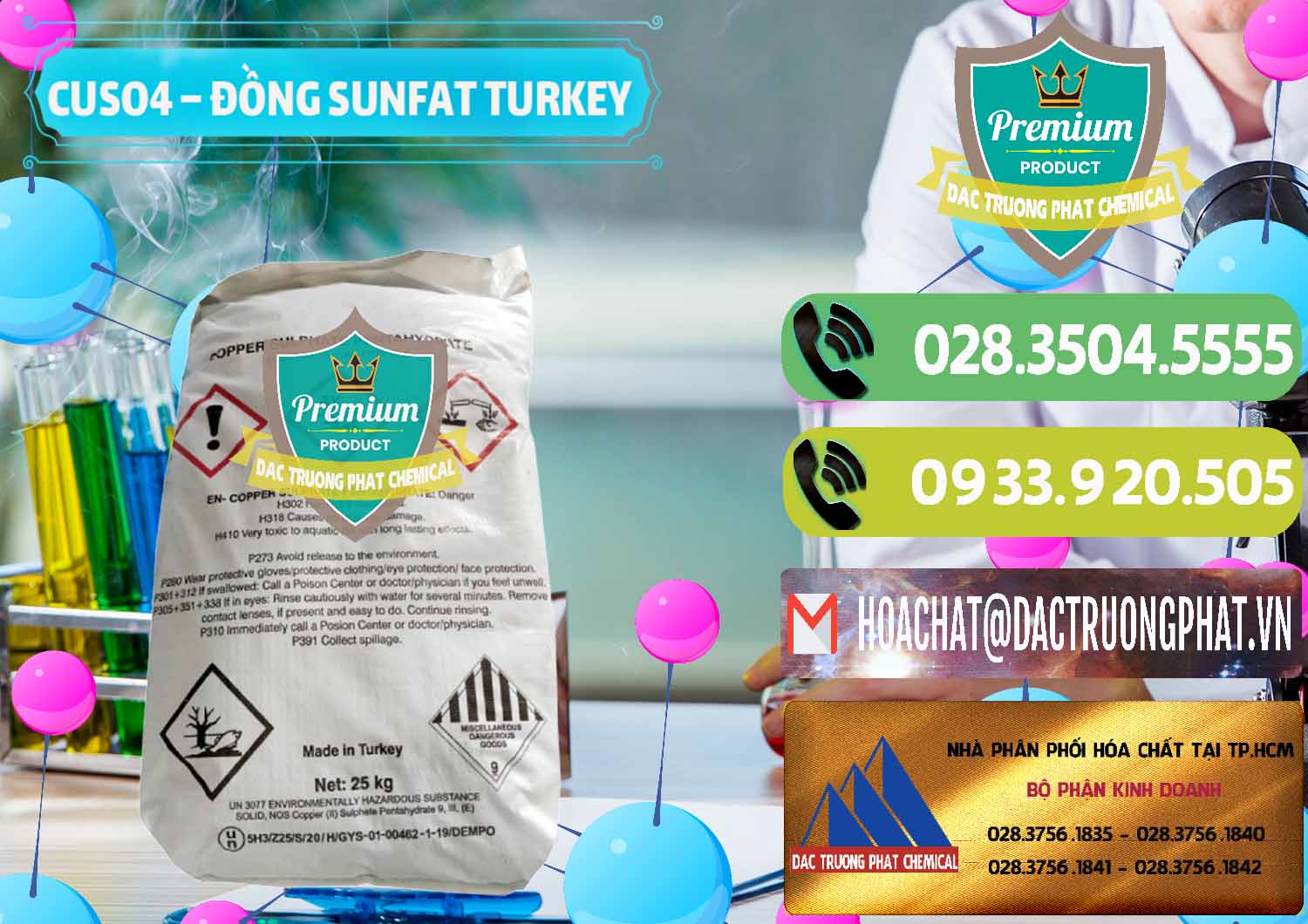 Công ty cung cấp ( bán ) CuSO4 – Đồng Sunfat Thổ Nhĩ Kỳ Turkey - 0481 - Công ty bán - phân phối hóa chất tại TP.HCM - hoachatmientay.vn