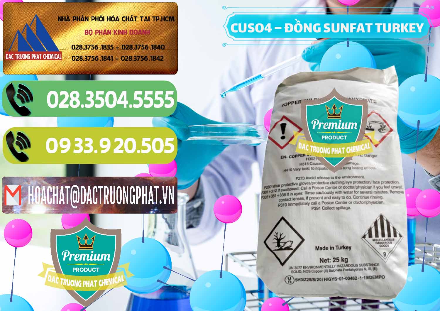 Cty kinh doanh và bán CuSO4 – Đồng Sunfat Thổ Nhĩ Kỳ Turkey - 0481 - Chuyên phân phối - nhập khẩu hóa chất tại TP.HCM - hoachatmientay.vn