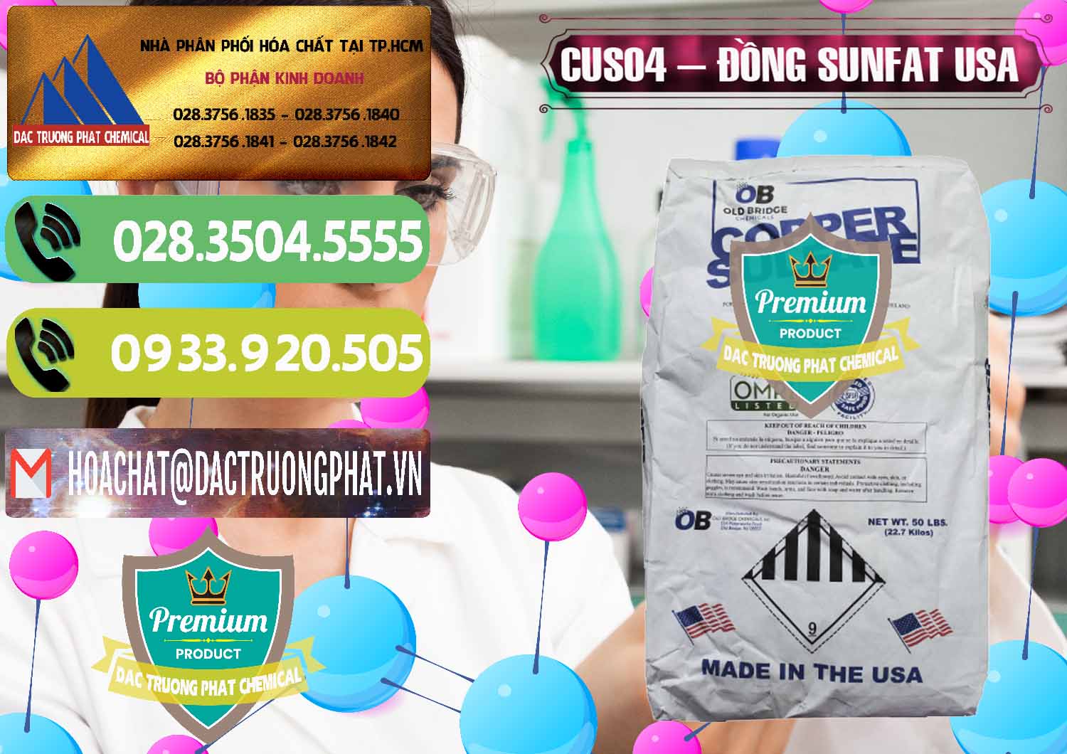 Nơi chuyên cung ứng _ bán CuSO4 – Đồng Sunfat Mỹ USA - 0479 - Công ty chuyên nhập khẩu và phân phối hóa chất tại TP.HCM - hoachatmientay.vn