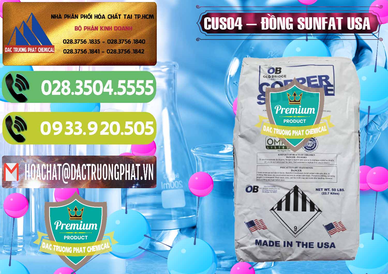 Chuyên bán - phân phối CuSO4 – Đồng Sunfat Mỹ USA - 0479 - Cty phân phối ( kinh doanh ) hóa chất tại TP.HCM - hoachatmientay.vn