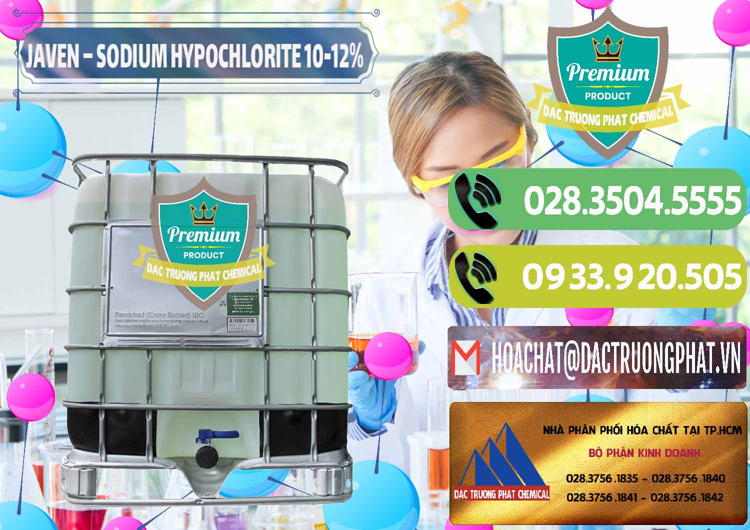 Cty chuyên kinh doanh - bán Javen - Sodium Hypochlorite 10-12% Việt Nam - 0188 - Đơn vị kinh doanh & bán hóa chất tại TP.HCM - hoachatmientay.vn