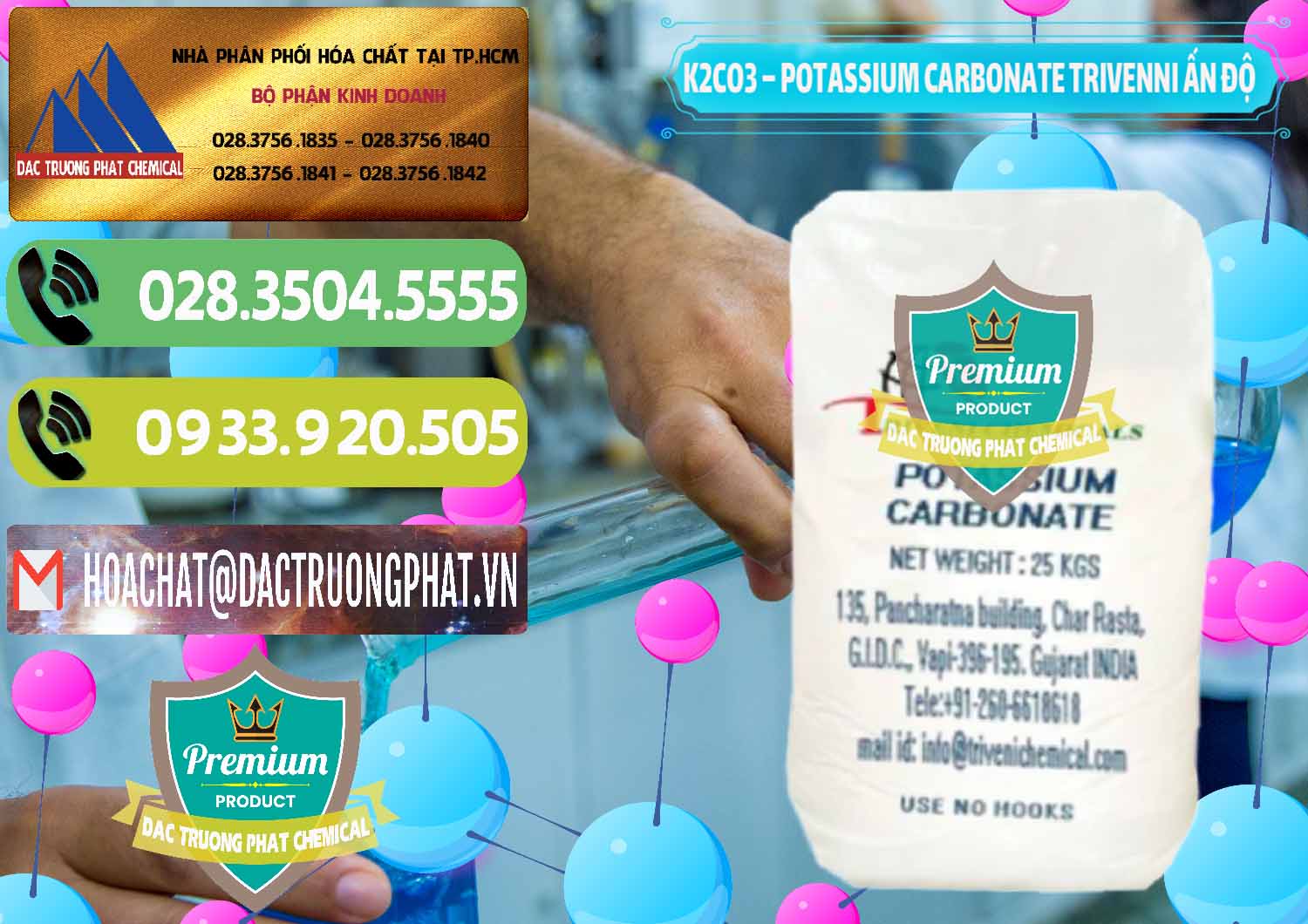 Nhập khẩu và bán K2Co3 – Potassium Carbonate Trivenni Ấn Độ India - 0473 - Đơn vị phân phối & bán hóa chất tại TP.HCM - hoachatmientay.vn